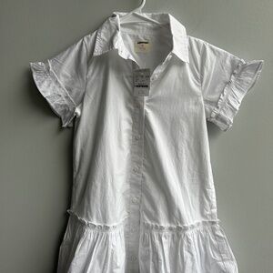 NWT Girls' shirtdress in cotton poplin NWT